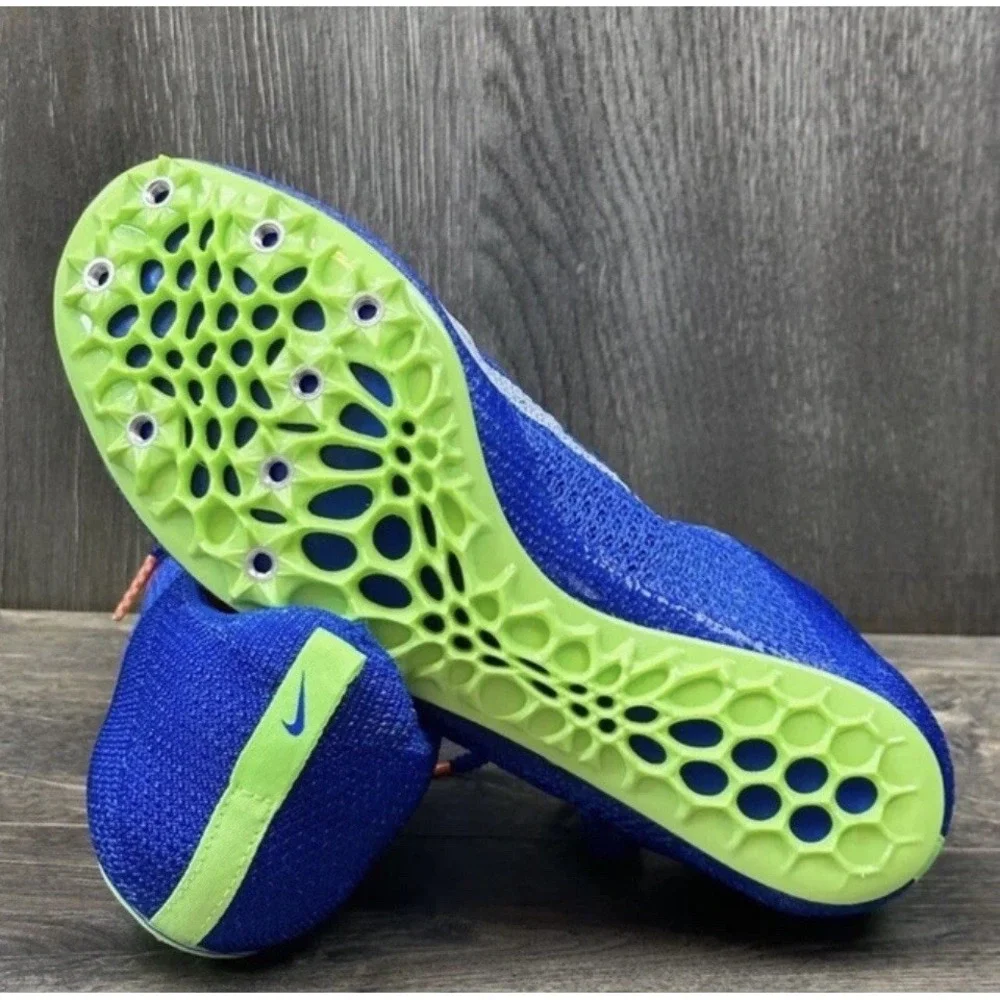 Nike Zoom Superfly 2 Elite Track Spikes Mens Size 9 Blue‎ / White / Volt